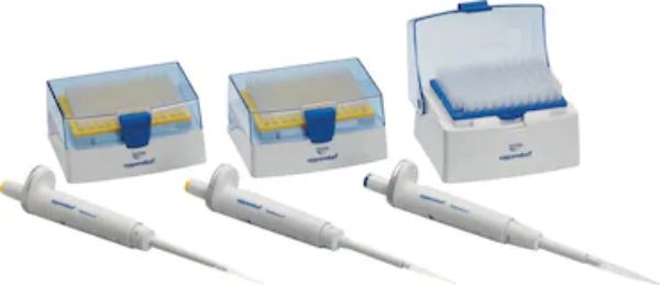 图片 Eppendorf Reference® 2, 3-pack套装, 单道, 可调量程, 含 epT.I.P.S.® 盒子或样品袋和圆珠笔, 套装 2： 2 – 20µL 黄色、20 – 200µL、1