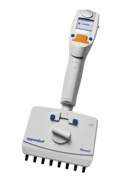 图片 Eppendorf Xplorer® plus Move It®, 8 道, 9 mm 吸嘴间距, 可调量程, 15 – 300 µL, 桔黄色