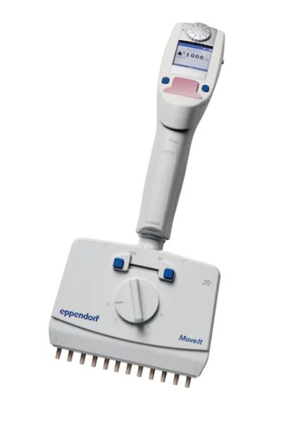 图片 Eppendorf Xplorer® plus Move It®, 12 道, 4.5 mm 吸嘴间距, 可调量程, 1 – 20 µL, 淡粉色